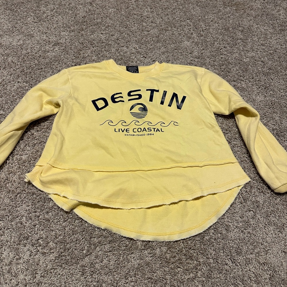 Seating long sleeve cropped shirt